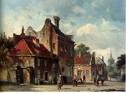 unknow artist European city landscape, street landsacpe, construction, frontstore, building and architecture.082 china oil painting artist